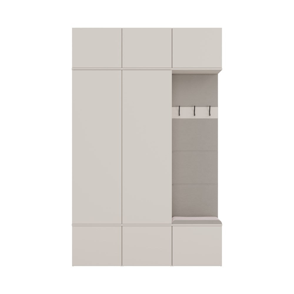 HAGA - Set ingresso con 2 mobili + appendiabiti + panca