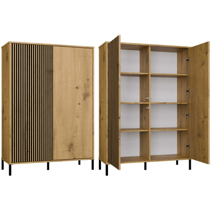 KAMARO - Armoire moderne 8 étagères et 2 portes