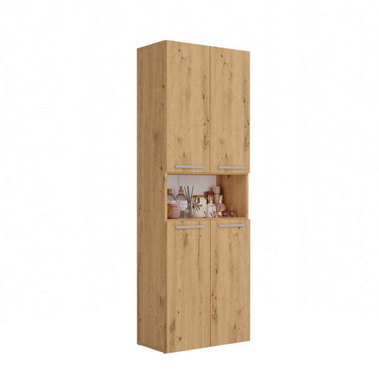 GLAZE - Armoire de salle de bain avec panier à linge