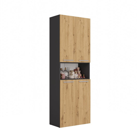 GLAZE - Armoire de salle de bain avec panier à linge
