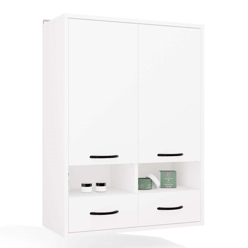 NINA - Mobile da bagno con 8 ripiani e 2 cassetti