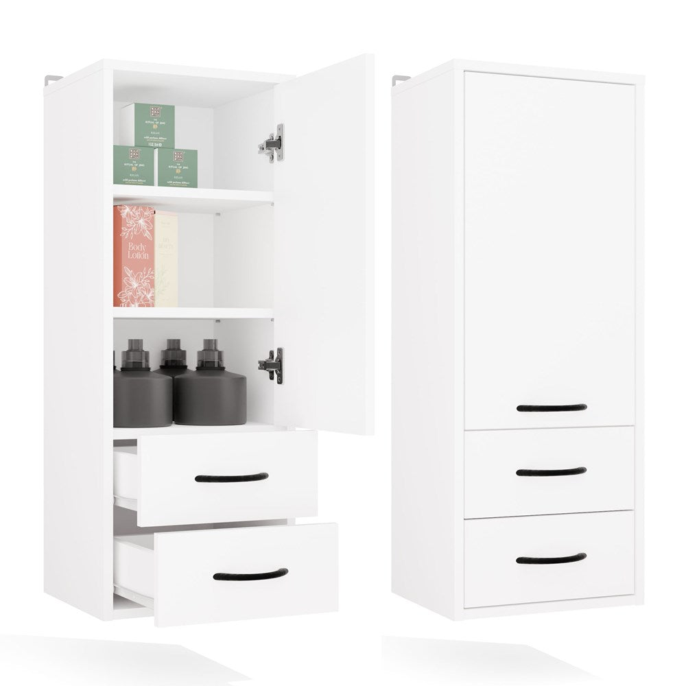 NINA - Mobiletto da bagno con 3 ripiani e 2 cassetti