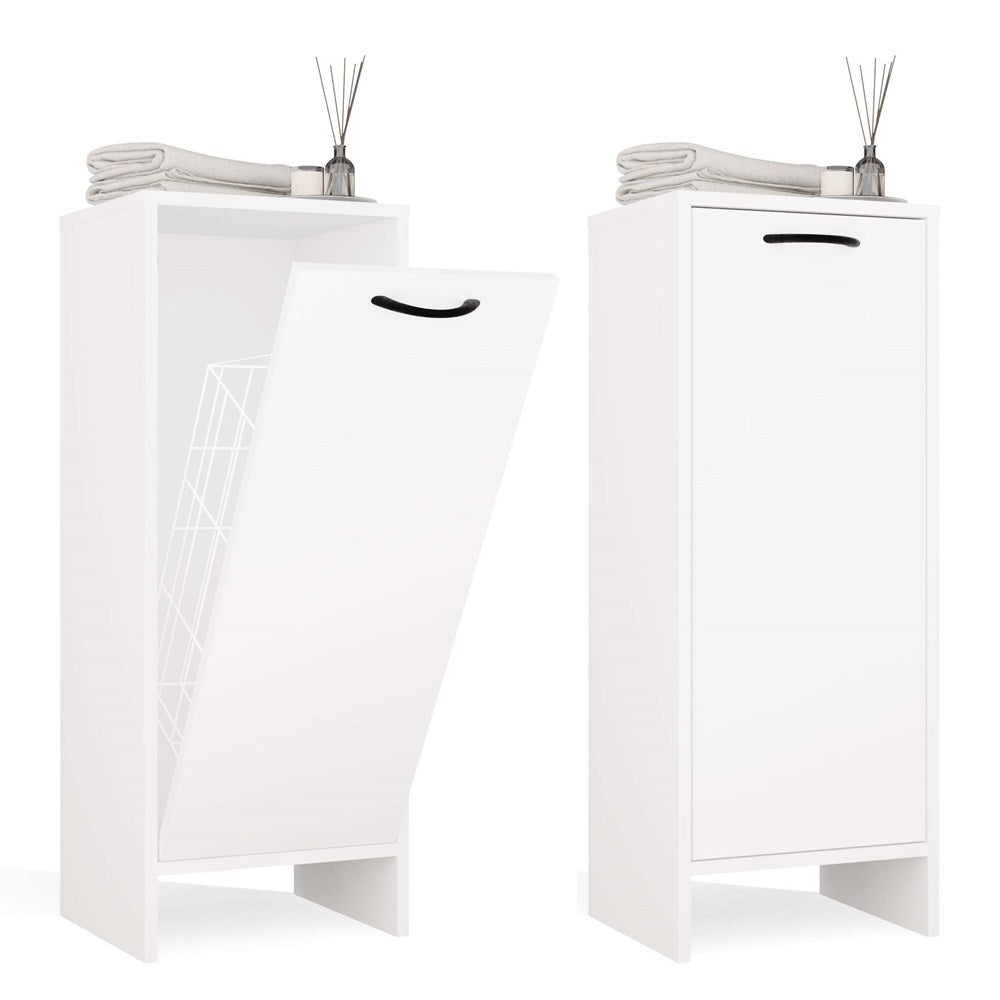 NINA - Armoire de salle de bain avec panier à linge