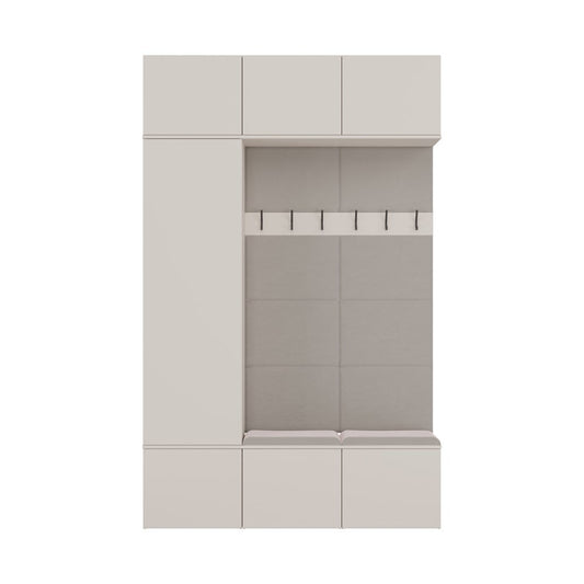 HAGA - Set ingresso con 1 armadio + 2 attaccapanni + 6 ganci