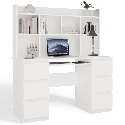 KUBA - Bureau avec étagère supérieure