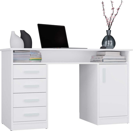 ADA - Scrivania da 125 cm con 4 cassetti